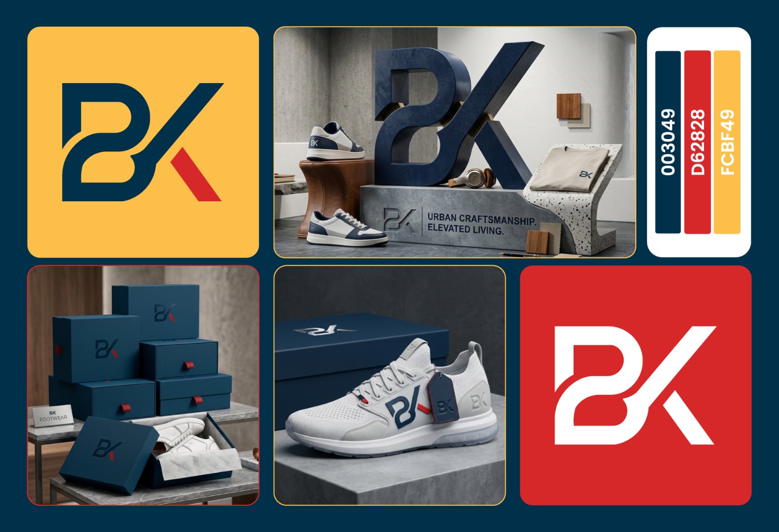 BK Footwear brand identity
