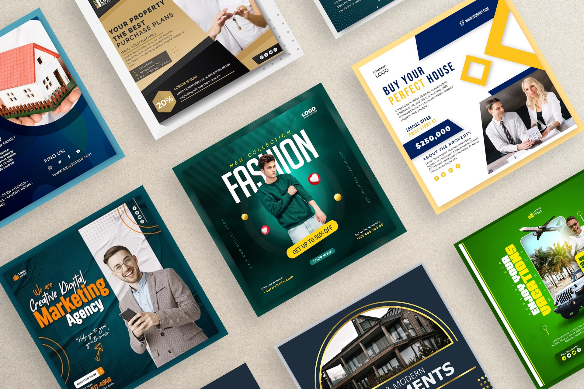 Fashion and real estate social grid