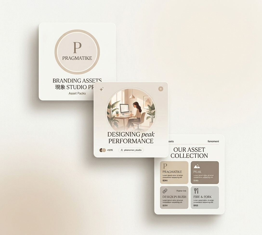 Pragmatike branding social posts